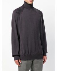 Lanvin Roll Neck Side Button Sweater