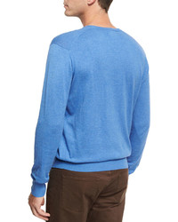 Peter Millar Crown Soft Cotton V Neck Sweater