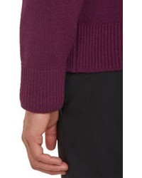 Inis Meain V Neck Pullover Sweater Purple