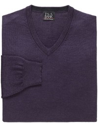 Signature Merino Wool V Neck Sweater