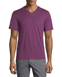 Zachary Prell V Neck Short Sleeve T Shirt Purple