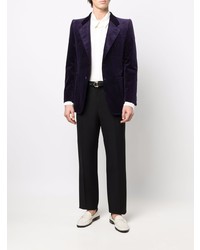 Gucci Single Breasted Velvet Blazer