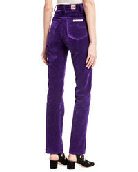 Marc Jacobs Velvet High Rise Disco Jeans Purple