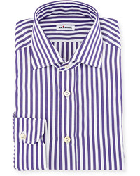 Kiton Striped Cotton Dress Shirt