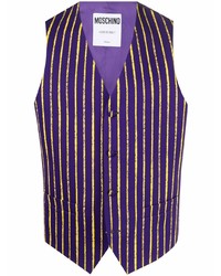 Violet Vertical Striped Waistcoat