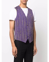 Moschino Striped Button Up Waistcoat
