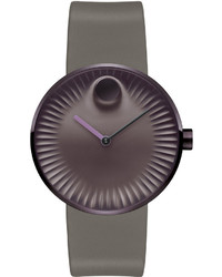 Movado 40mm Edge Watch With Silicone Strap Purplecoffee