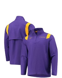 Nike Purple Lsu Tigers 2021 Team Coach Quarter Zip Jacket At Nordstrom