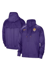 Nike Purple Lsu Tigers Windrunner Raglan Full Zip Jacket At Nordstrom