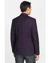 Versace Collection Purple Twill Wool Silk Sport Coat