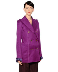 Nina Ricci Oversized Wool Silk Gabardine Jacket