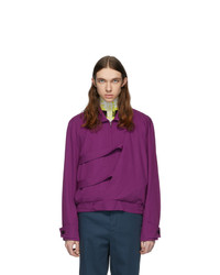 Violet Wool Shirt Jacket