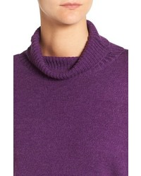 Eileen Fisher Wool Blend Jersey Turtleneck Sweater