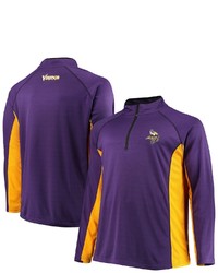 FANATICS Branded Purplegold Minnesota Vikings Big Tall Polyester Quarter Zip Raglan Jacket At Nordstrom