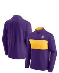 FANATICS Branded Purplegold Minnesota Vikings Block Party Quarter Zip Jacket