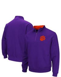 Colosseum Purple Clemson Tigers Tortugas Logo Quarter Zip Pullover Jacket