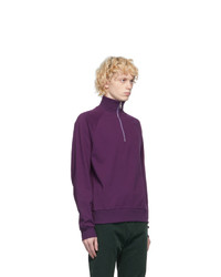 Dries Van Noten Purple Half Zip Sweater