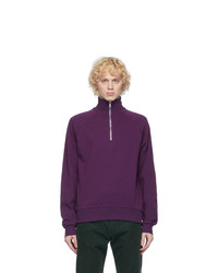 Dries Van Noten Purple Half Zip Sweater