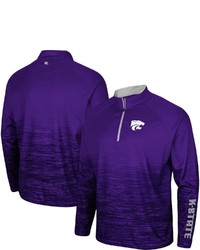 Colosseum Purple Kansas State Wildcats Revertigo Raglan Quarter Zip Jacket At Nordstrom