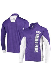 Colosseum Purple Tcu Horned Frogs Bart Windshirt Quarter Zip Jacket