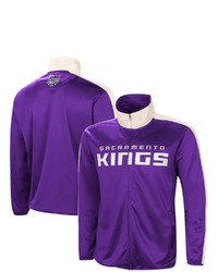 G-III SPORTS BY CARL BANKS Purplewhite Sacrato Kings Zone Blitz Tricot Full Zip Track Jacket At Nordstrom
