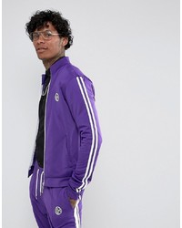 Jaded London Track Jacket In Purple With Taping