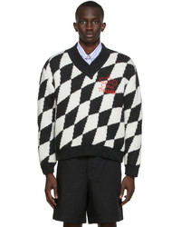 Thames MMXX Black White Argyle Savoy Sweater