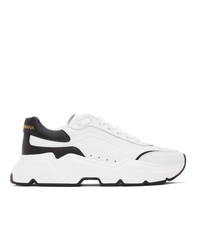 Dolce and Gabbana Black And White Daymaster Low Sneakers