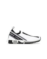 Dolce & Gabbana Black And White Neoprene Sneakers