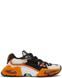Dolce & Gabbana Black Orange Airmaster Sneakers