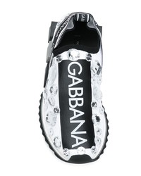 Dolce & Gabbana Crystal Embellished Logo Sneakers