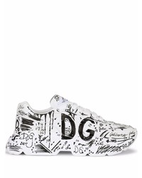 Dolce & Gabbana Hand Painted Graffiti Daymaster Sneakers