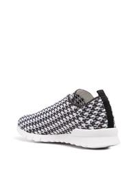 Kiton Houndstooth Print Low Top Sneakers