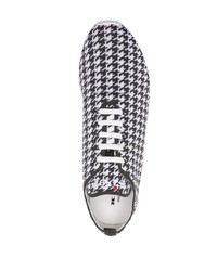 Kiton Houndstooth Print Low Top Sneakers