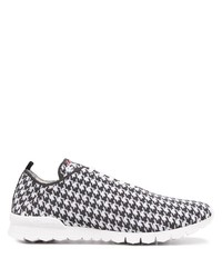 Kiton Houndstooth Print Low Top Sneakers