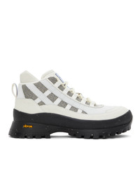 McQ Off White And Grey Al 4 Hiking Boots