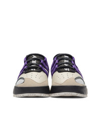 Adidas Originals By Alexander Wang Off White And Purple Wangbody Run Sneakers
