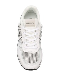White Premiata Panelled Sneakers