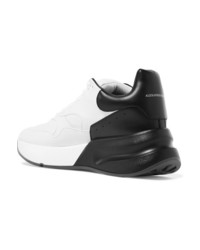 Alexander McQueen Two Tone Leather Exaggerated Sole Sneakers