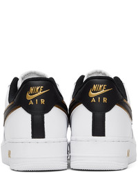 Nike White Air Force 1 07 Lv8 Metallic White Gold Sneakers