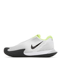 Nike White And Black Court Air Zoom Vapor Cage 4 Sneakers
