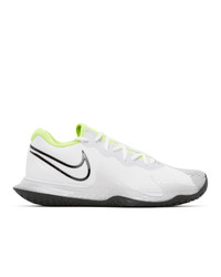 Nike White And Black Court Air Zoom Vapor Cage 4 Sneakers