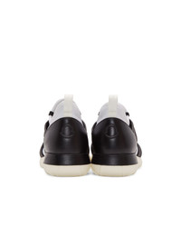 Moncler White And Black Emilien Scarpa Sneakers