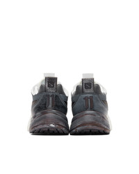 11 By Boris Bidjan Saberi White And Black Salomon Edition Bamba 2 Low Sneakers
