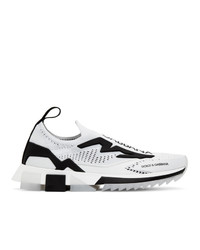 Dolce and Gabbana White And Black Sorrento Sneakers