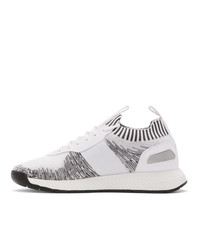 BOSS White And Grey Titanium Run Sneakers