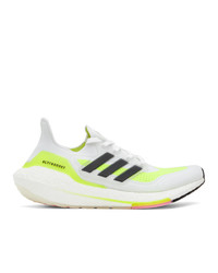 adidas Originals White And Yellow Ultraboost 21 Sneakers