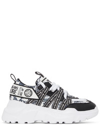 VERSACE JEANS COUTURE White Black Chunky Logo Sneakers
