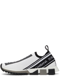 Dolce & Gabbana White Black Sorrento Sneakers