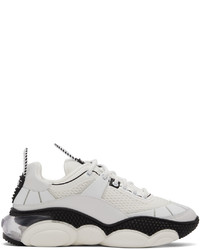 Moschino White Mesh Bubble Teddy Sneakers